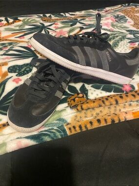 adidas Samba Black with Gray Stripes Casual Sneakers